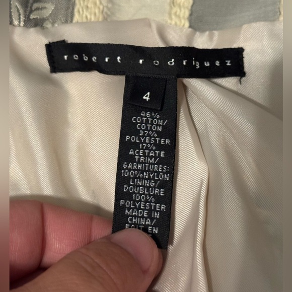 NEW Robert Rodriguez Cream Crochet Lace Ruffle Jacket, Blazer Jacket Size 4 - Picture 7 of 8